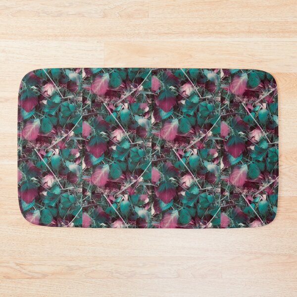 Item preview, Leaves along the way in pink and turquoise processed designed and sold by Pelikancrazy.