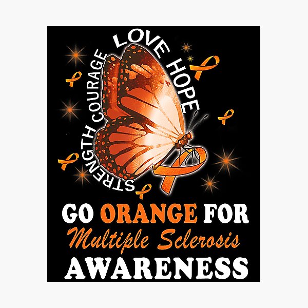 MS Multiple Sclerosis Awareness Butterfly Photographic Print for Sale by  madcocreative