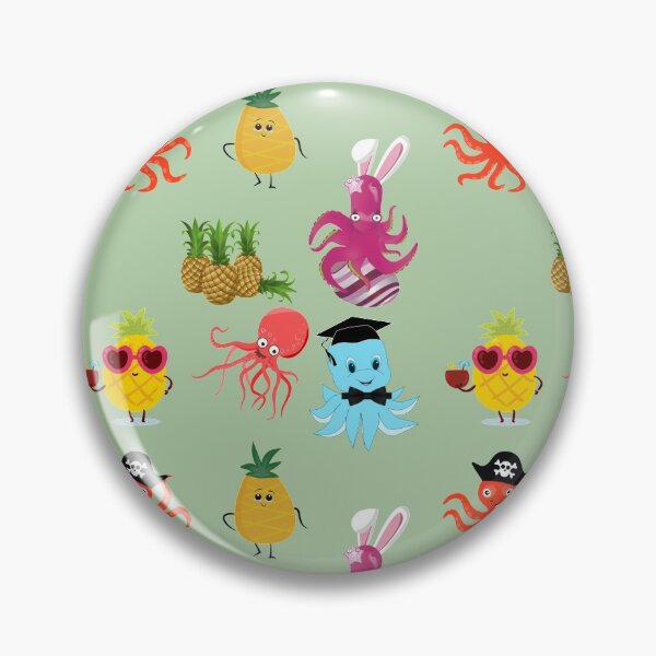 Item preview, Funny Pineapple Octopus  designed and sold by DiensDesign.