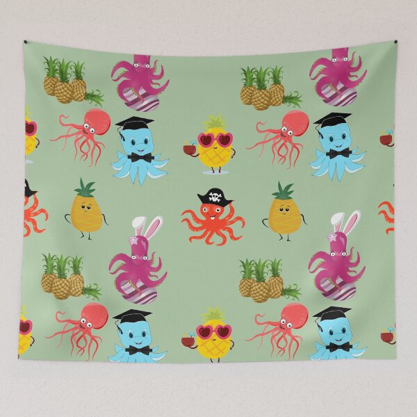 Item preview, Funny Pineapple Octopus  designed and sold by DiensDesign.