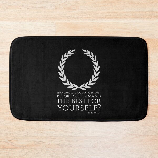 Item preview, How long are you going to wait before you demand the best for yourself? - Epictetus Stoic Philosophy Quote designed and sold by Styrman.