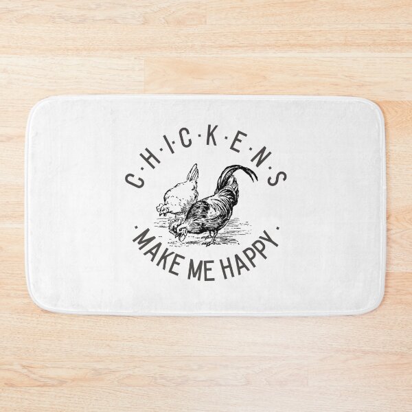 Item preview, Chickens Make Me Happy -cute chicken design on white designed and sold by katiekendall.
