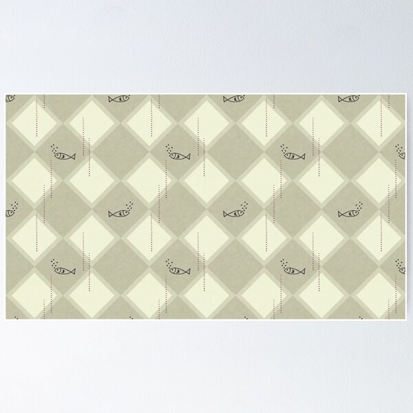 Item preview, Fish and rhombus pattern designed and sold by BorneowithLove.