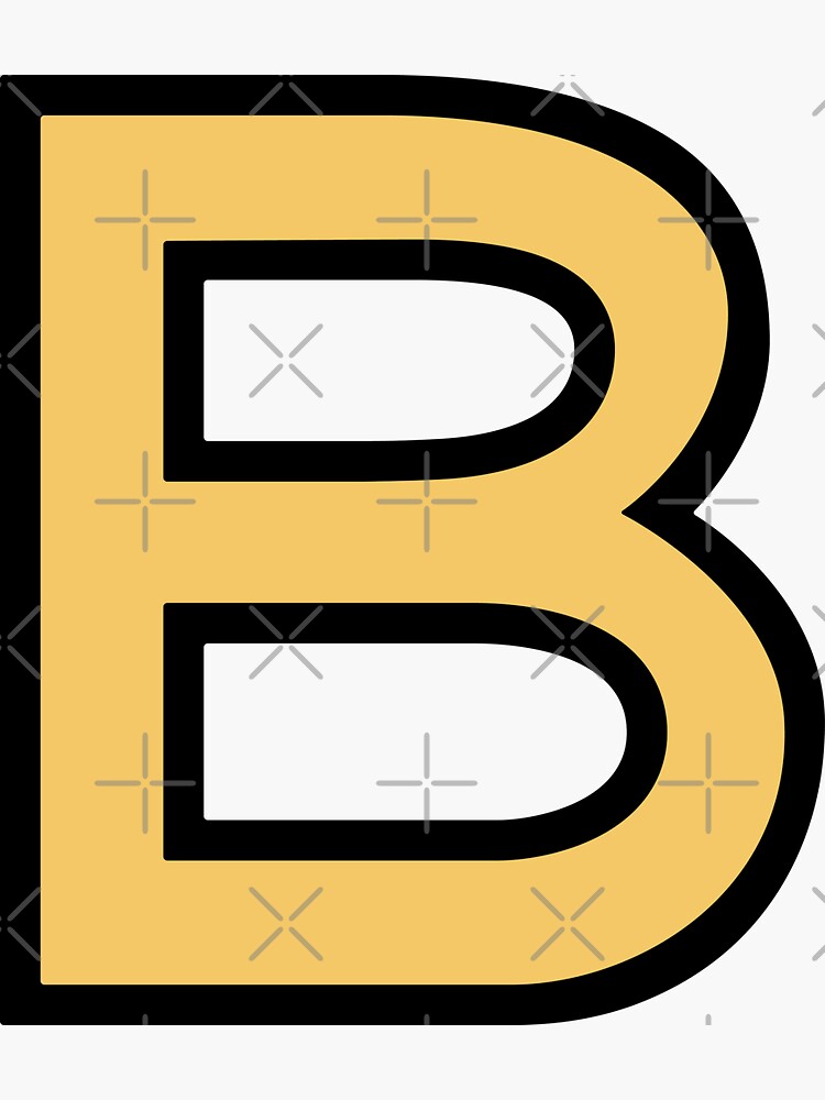 "Funky Yellow Letter B" Sticker By Thespot | Redbubble