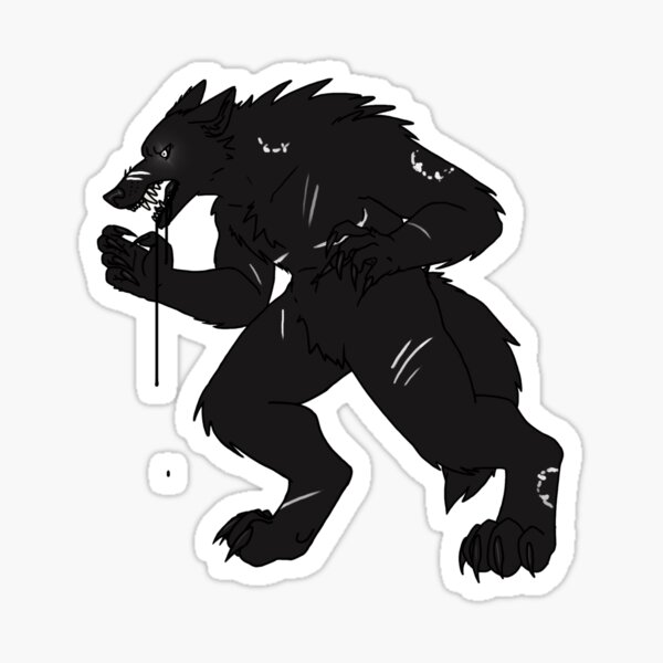 Midnight Werewolf Sticker For Sale By Dungareeboy Redbubble 8658