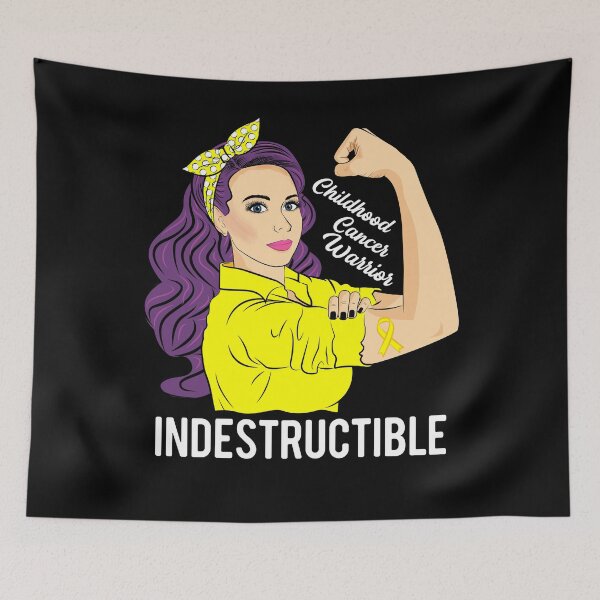 Item preview, Childhood Cancer Warrior Indestructible Awareness Support designed and sold by ZNOVANNA.