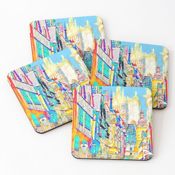 Item preview, Rouen City center and Rouen Cathedral of Notre Dame designed and sold by EkaArtShop.