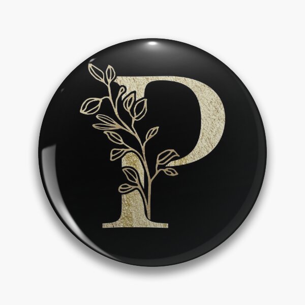 Item preview, P Golden Letter designed and sold by HintofNature.