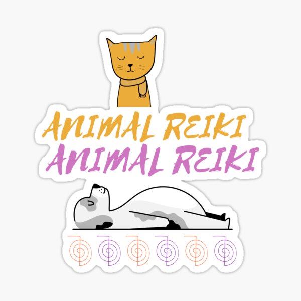 Sanación energética animal Reiki Pegatina