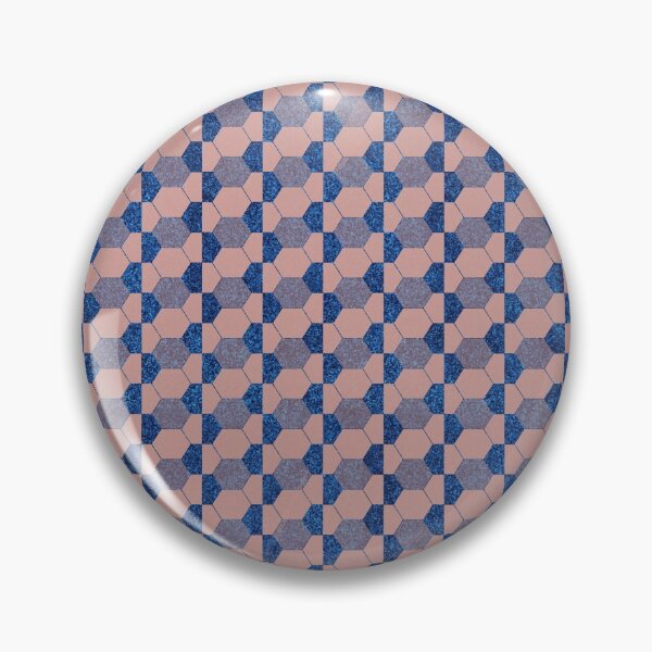 Item preview, Blue and peach Honeycomb art and pattern designed and sold by Tanuja  Sharma.