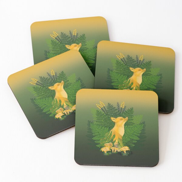 Item preview, Fox and chanterelle mushrooms designed and sold by Emilina98.
