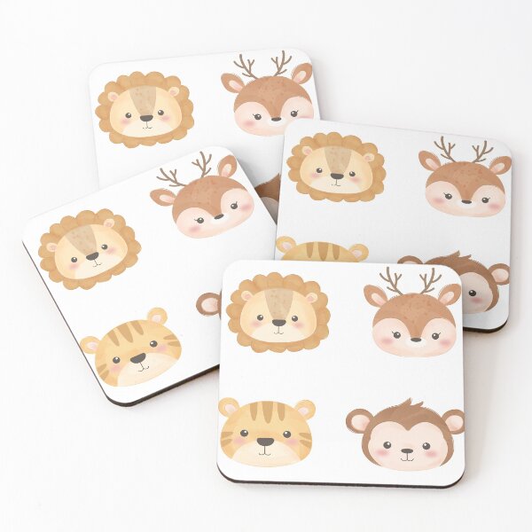 Item preview, Cute Animal Faces Pack For Kids, Cartoon Animals Pack designed and sold by amersoliman.