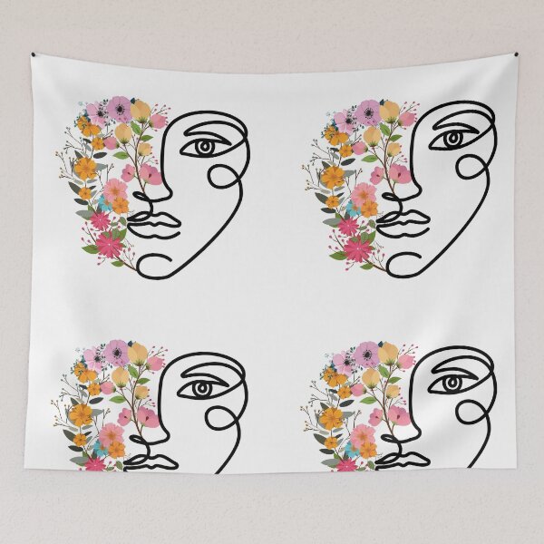 Item preview, Woman face in half floral designed and sold by CA-Creatives.