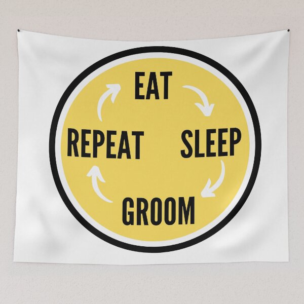 Item preview, Eat sleep groom repeat designed and sold by NikitaAg.