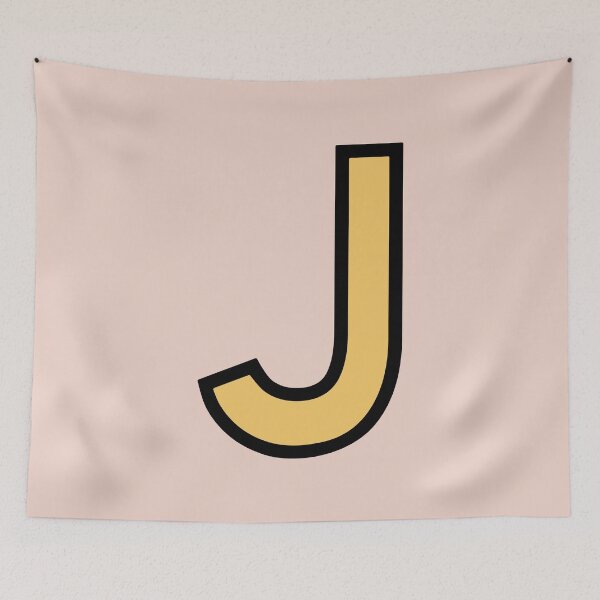 Item preview, Funky Yellow Letter J designed and sold by D-Spot Shop.