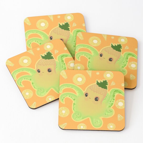 Item preview, Cute Octopus - Kawaii Pineapple Octopus designed and sold by aquatickawaii.