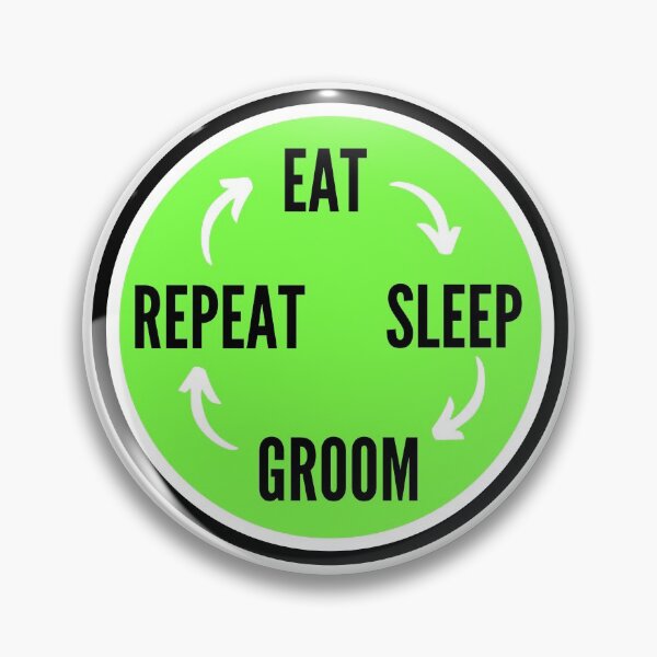 Item preview, Eat sleep groom repeat- in green designed and sold by NikitaAg.