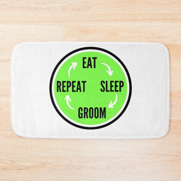 Item preview, Eat sleep groom repeat- in green designed and sold by NikitaAg.