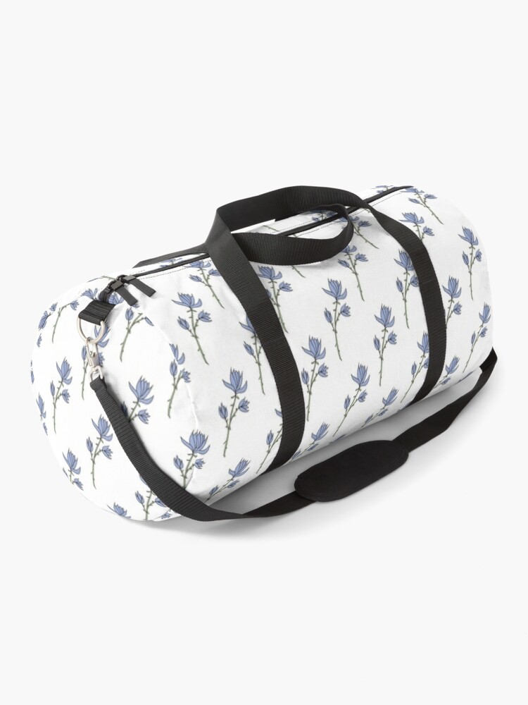 Gorgeous Blue Flower Duffle Bag