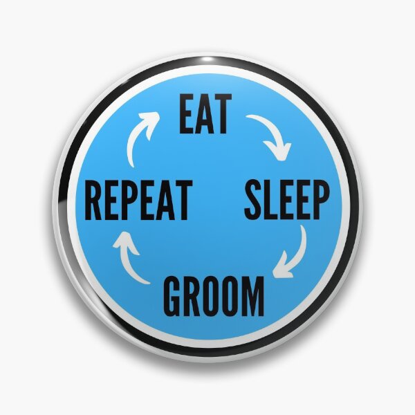 Item preview, Eat sleep groom repeat-in blue designed and sold by NikitaAg.