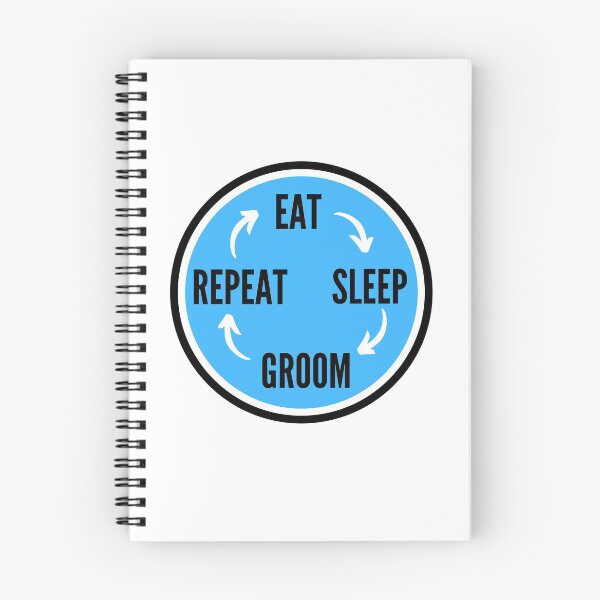 Item preview, Eat sleep groom repeat-in blue designed and sold by NikitaAg.
