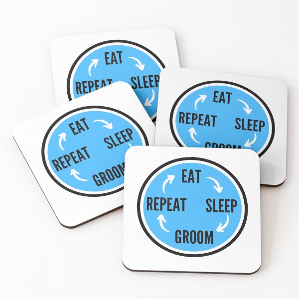Item preview, Eat sleep groom repeat-in blue designed and sold by NikitaAg.