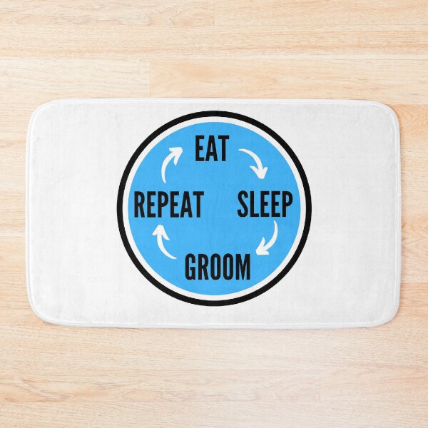 Item preview, Eat sleep groom repeat-in blue designed and sold by NikitaAg.