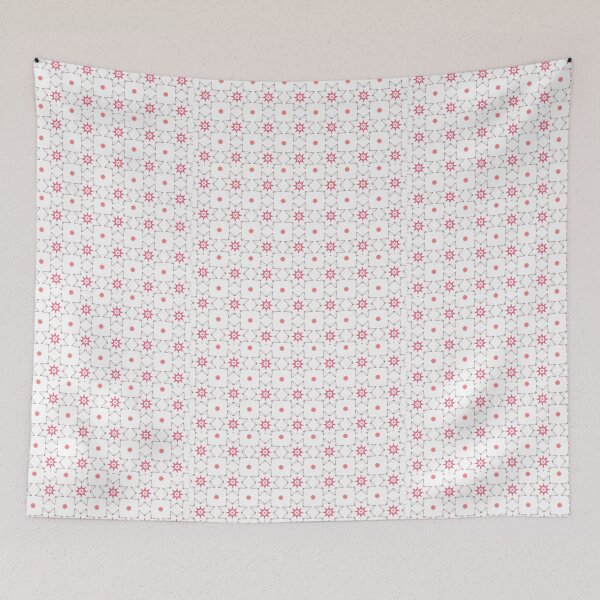 Item preview, Red folk geometric print designed and sold by oksanarozmay.