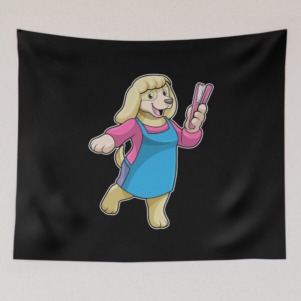 Item preview, Dog as Hairdresser with Comb designed and sold by Snabdesign84.
