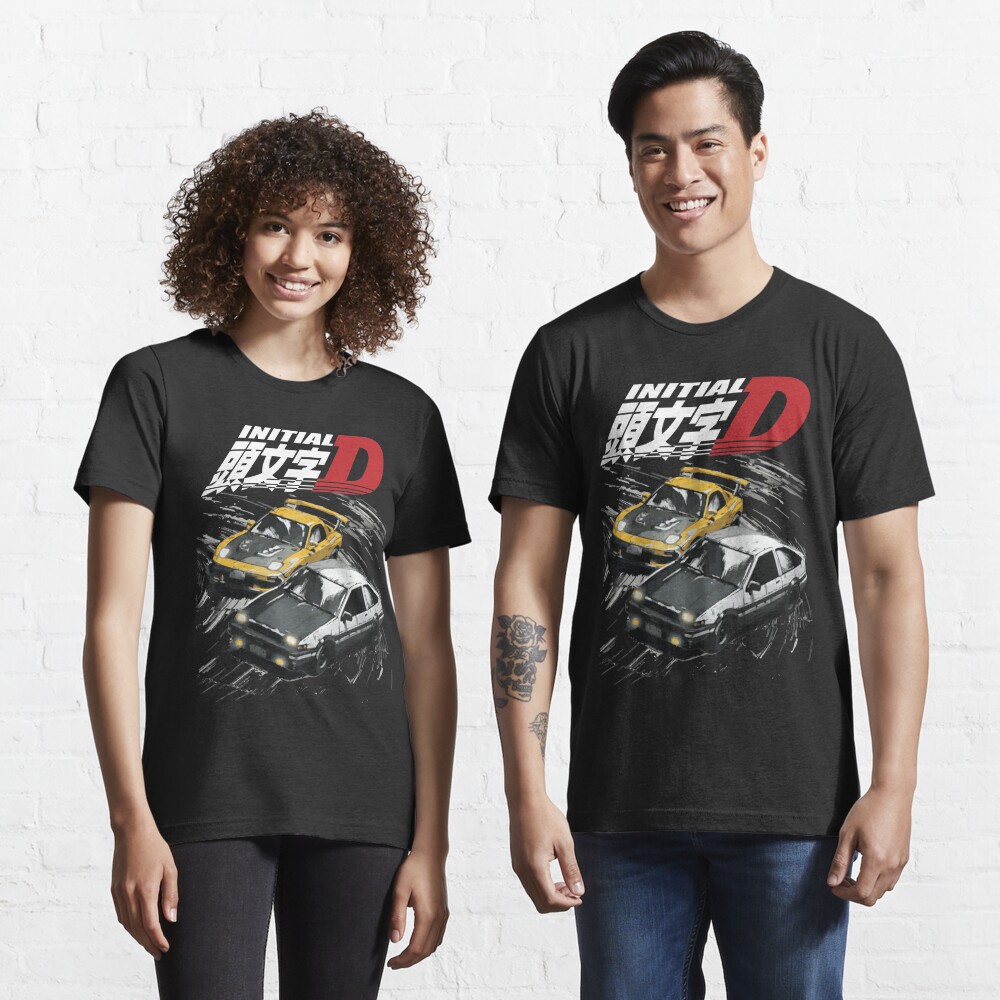 Disover Mountain Drift Racing Initial D Tandems AE86 vs FD rx-7  | Essential T-Shirt 