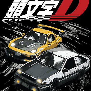 Artwork thumbnail, Mountain Drift Racing Initial D Tandems AE86 vs FD rx-7 by cowtownCOWBOY