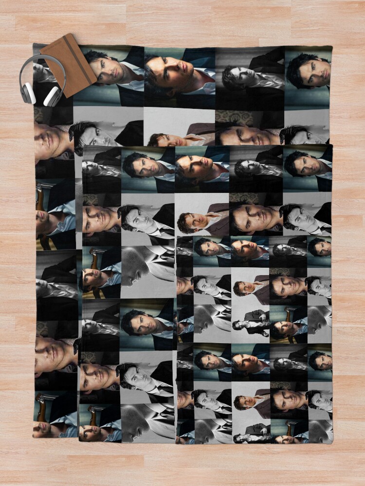 "Ian Somerhalder collage Sagittarius " Throw Blanket for Sale by