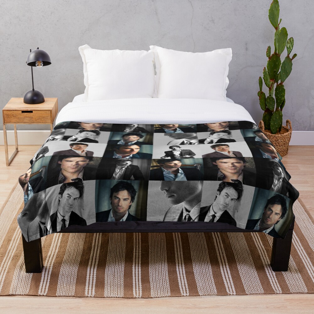 "Ian Somerhalder collage Sagittarius " Throw Blanket for Sale by