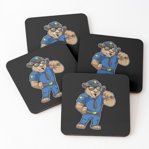 Item preview, Bear as Police officer with Police uniform & Baton designed and sold by Snabdesign84.