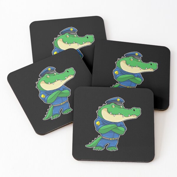 Item preview, Crocodile as Police officer with Police uniform designed and sold by Snabdesign84.