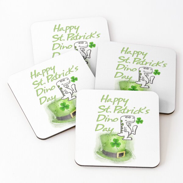 Item preview, Happy St Patrick's Dino Day designed and sold by WokTheTokPrints.