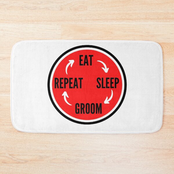 Item preview, Eat sleep groom repeat- in red designed and sold by NikitaAg.