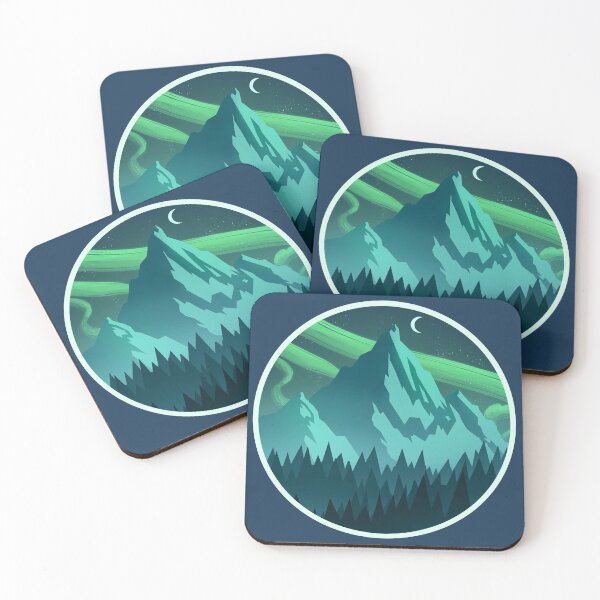 Item preview, Mountain forest night designed and sold by LeaPoupin.