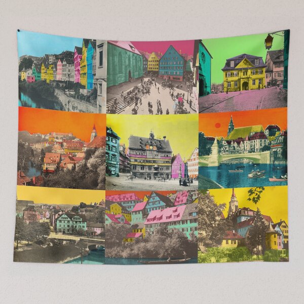 Item preview, Tübingen is colorful, colorful cityscapes, Baden Württemberg designed and sold by Mauswohn.