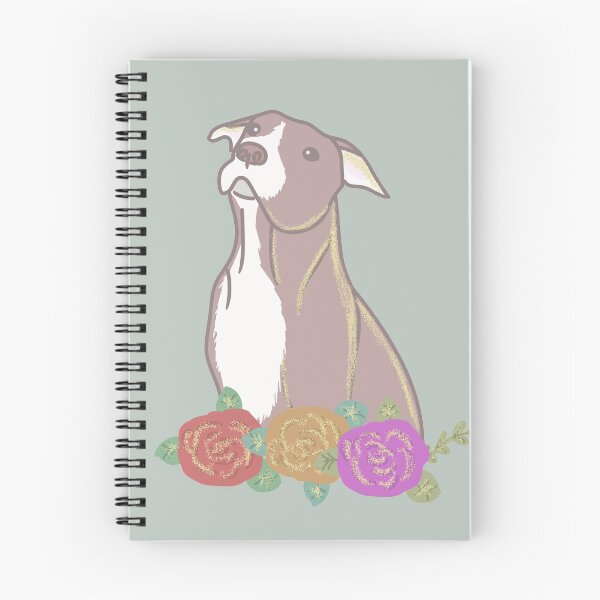 Item preview, Pitbull and flowers  designed and sold by Antiope33.