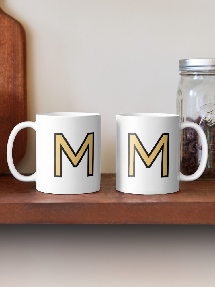 Funky Yellow Letter M Coffee Mug for Sale by D-Spot Shop
