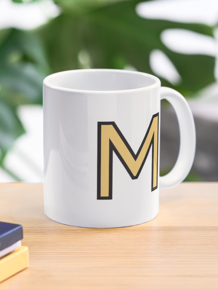 Funky Yellow Letter M Coffee Mug for Sale by D-Spot Shop