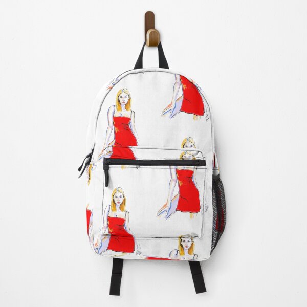 Item preview, Beauty Blonde in Red Dress - The Power of Modern and Confidence Feminist designed and sold by WULFLAND ARTS.
