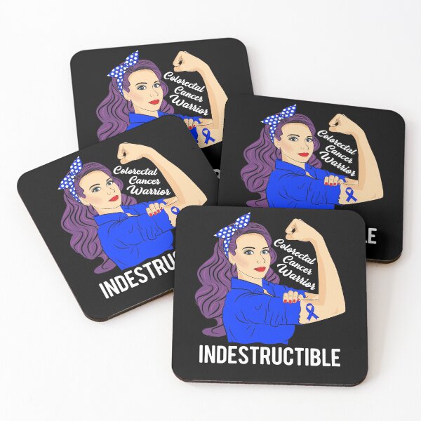 Item preview, Colorectal Cancer Warrior Indestructible Awareness Support designed and sold by ZNOVANNA.