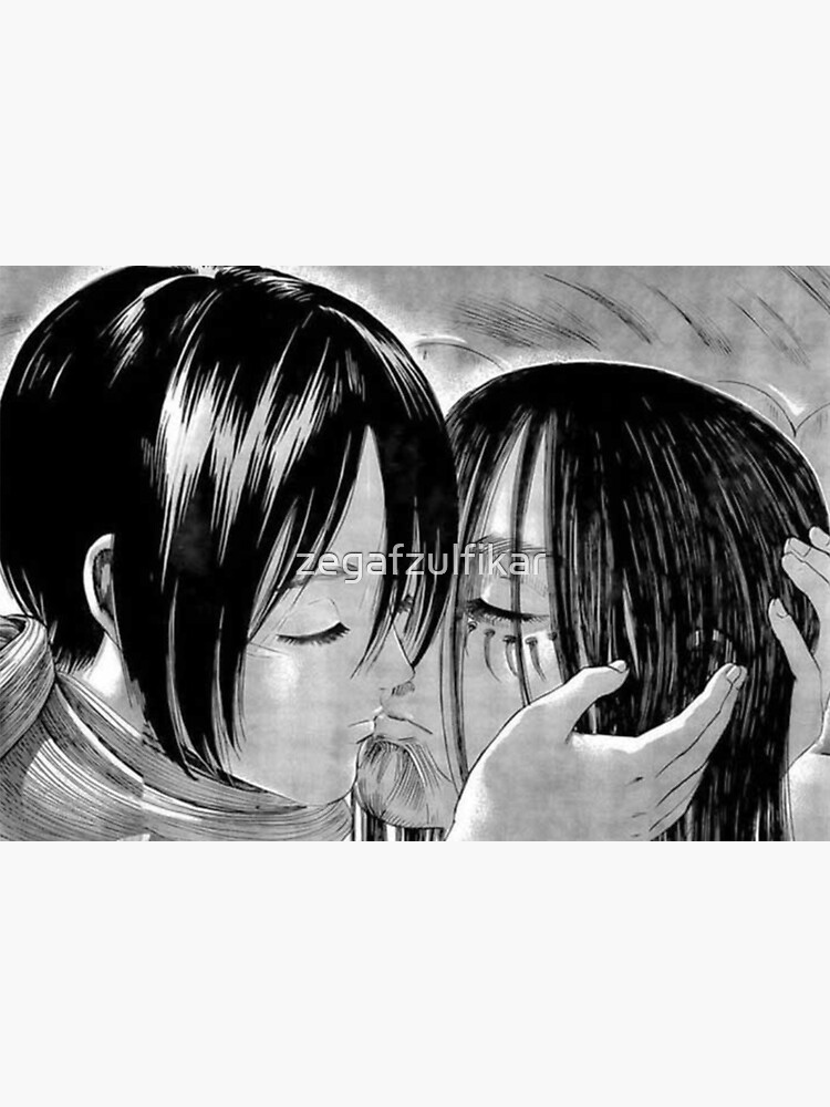 Mikasa And Eren Kiss Sticker By Zegafzulfikar Redbubble 7814