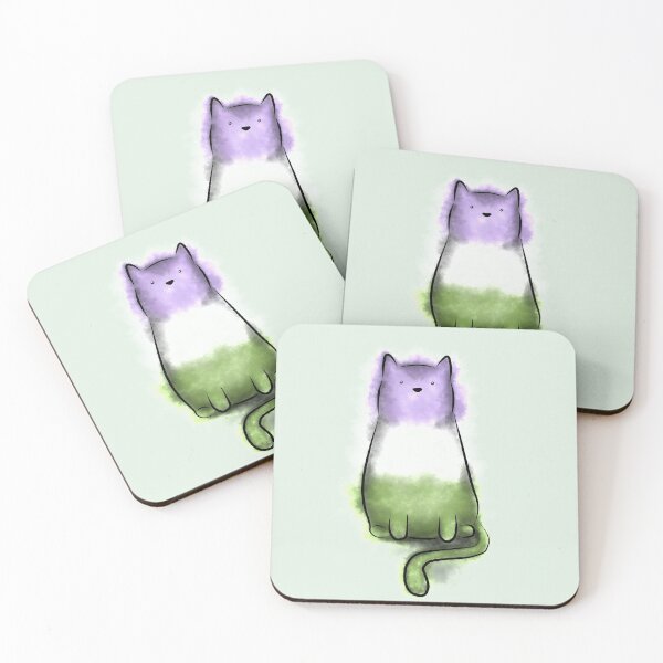 Item preview, Genderqueer pride cat designed and sold by Scarlet Sung.