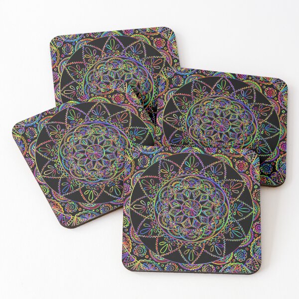 Item preview, Blacklight Ornamental Mandala Aesthetic designed and sold by VagabondTees.