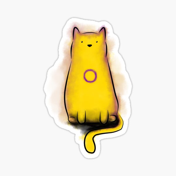 Intersex Pride Cat Sticker For Sale By Scarletsung Redbubble 2553