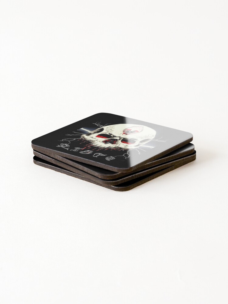 Thumbnail 4 of 5, Coasters (Set of 4), Skeleton Thunder designed and sold by RistoTC.