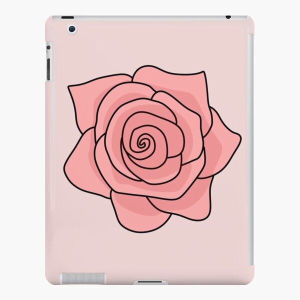 A Pink Rose Simple Drawing Ipad Case And Skin By Nutmegfairy Redbubble